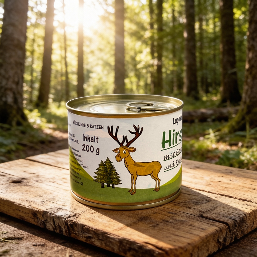 Hirsch an Gemüse