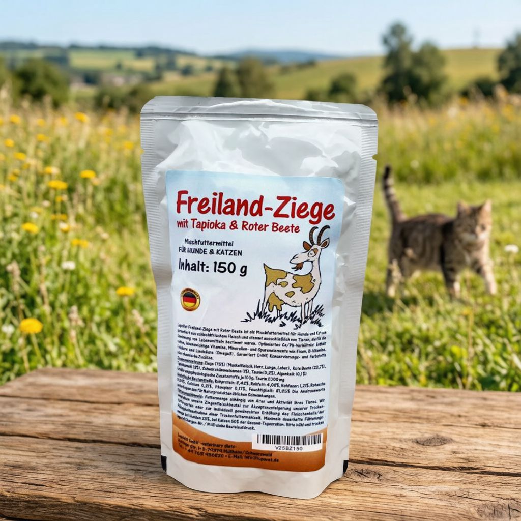Frischebeutel Ziege mit Tapioka & Roter Beete (150g)