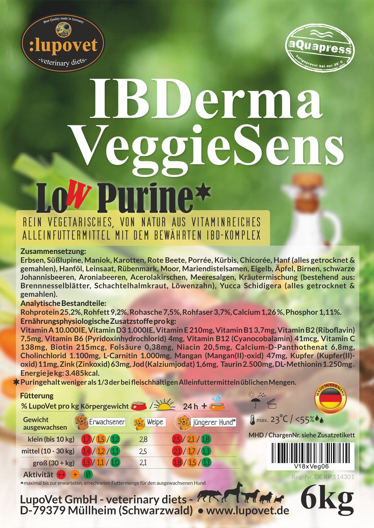 IBDerma VeggieSens 6kg